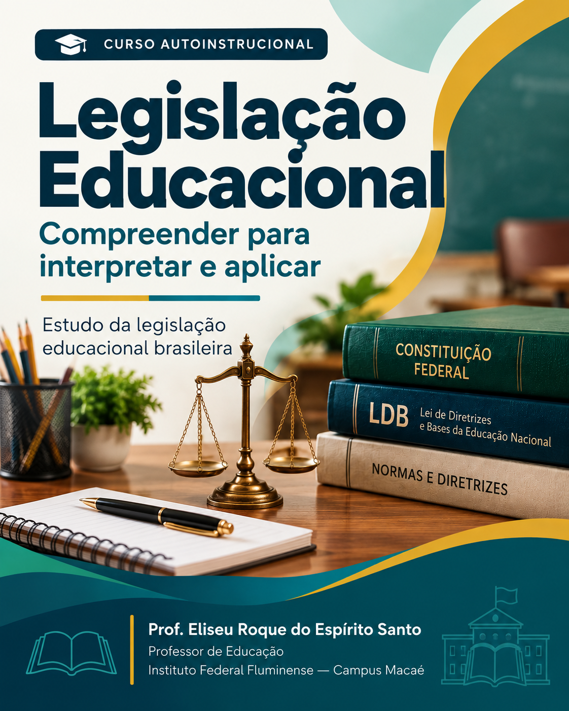 Capa do curso de legislação educacional