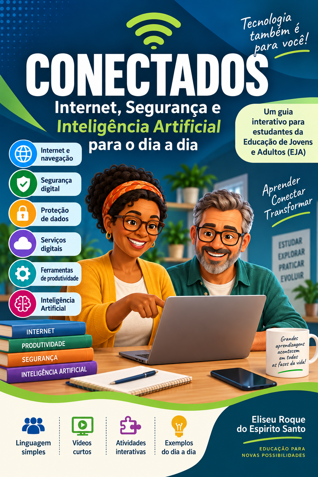 Capa do curso Conectados – Internet, Segurança e Inteligência Artificial para o dia a dia